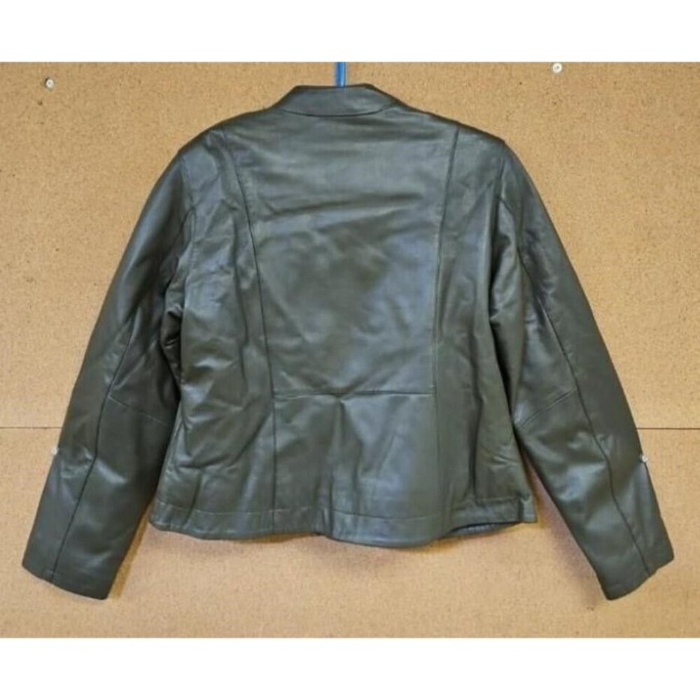 The Leather Company NY Italian Leather Jacket Coat 4X with pockets - Picture 3 of 4